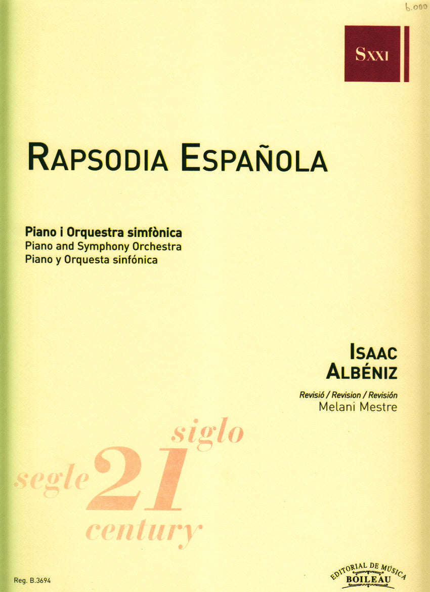 Albeniz, Rapsodia espanola (Pf,Orch) (Boileau)