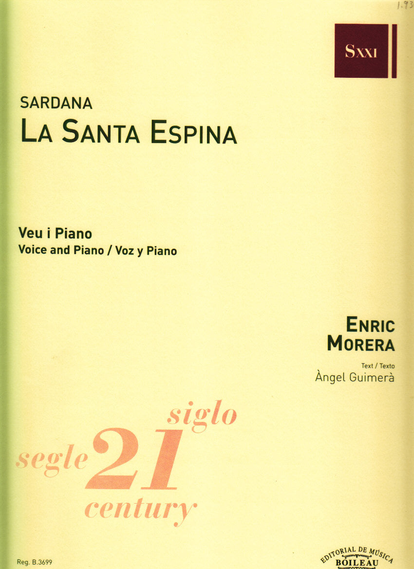 Morera, La Santa Espina. Sardana [Cat] (Boileau)