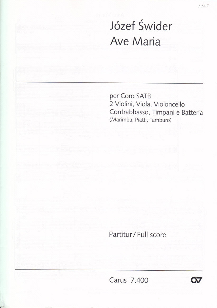 Swider, Ave Maria [L] (Carus)