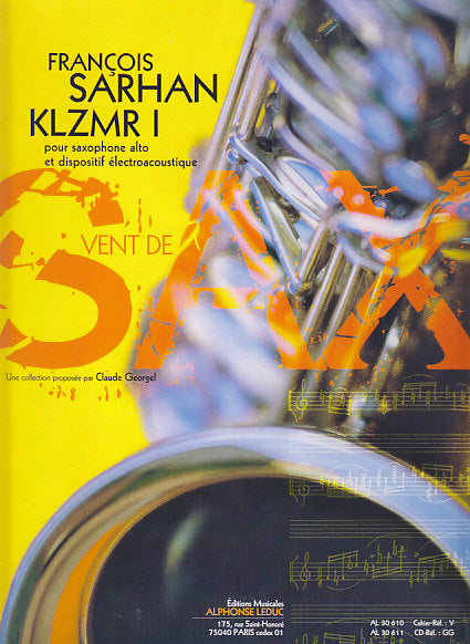 Sarhan, Klzmr I (+CD)(ASax,Elec.acoustic (Leduc)