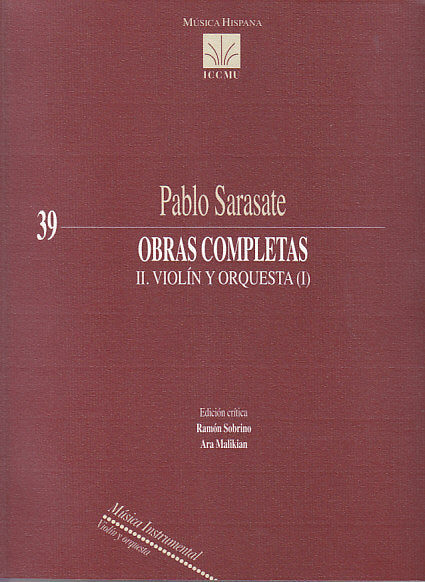 Sarasate, Obras completas 2 Vn,Orch 1 (ICCMU)