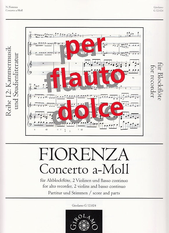 Fiorenza, Concerto in a (ARec,2Vn,Bc) (Girolamo Musikverlag)