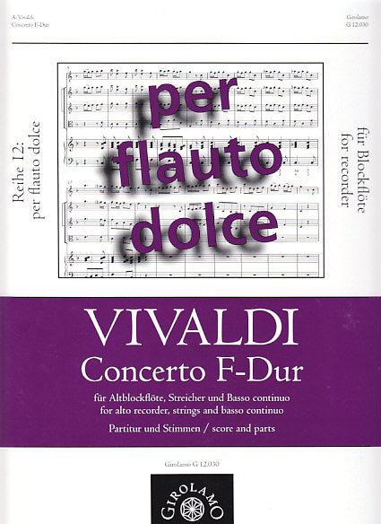 Vivaldi, Concerto in F RV 442 (Girolamo Musikverlag)