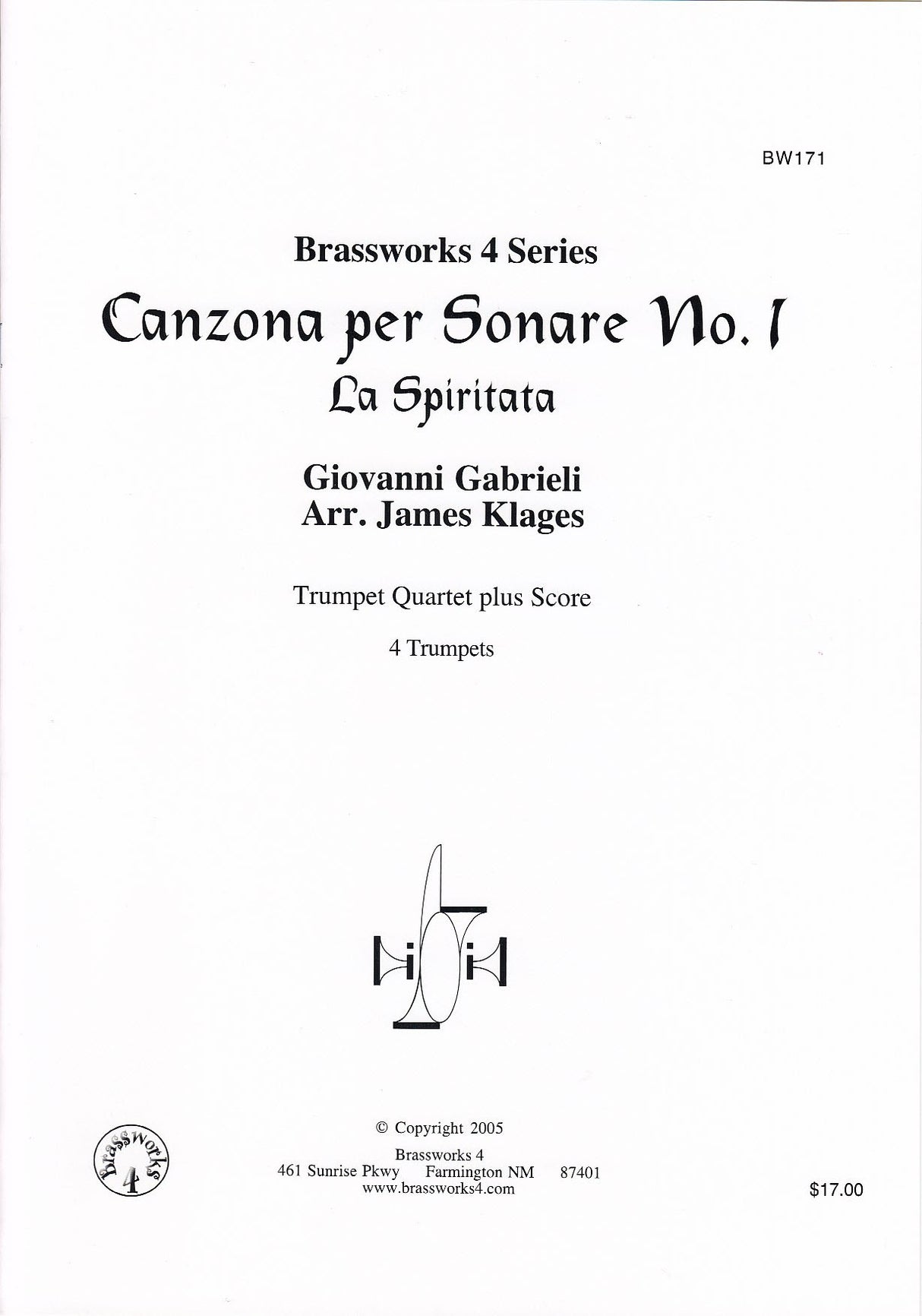 Gabrieli, Canzona per sonare 1 spiritata (Brassworks 4)