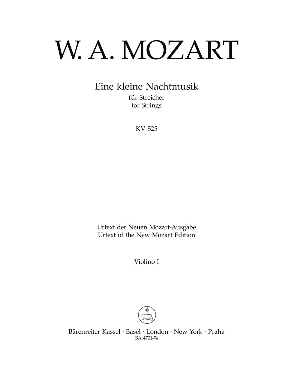 Mozart, Eine kleine Nachtmusik: Vn I (Barenreiter)