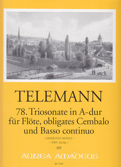 Telemann, Sonata TWV 42/A6 (Fl,Cemb,Bc) (Amadeus Verlag)