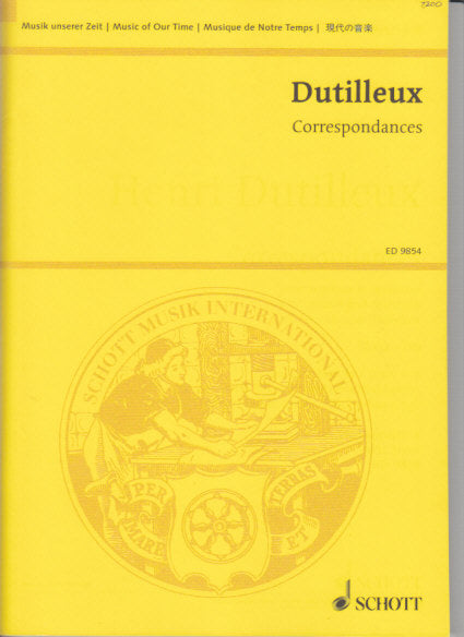 Dutilleux, Correspondances (Sop,Orch) (Schott)