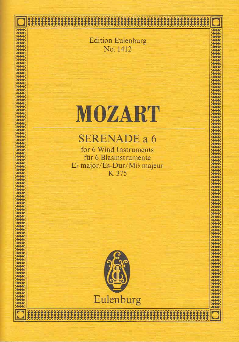 Mozart, Serenade KV 375 in Eb (Sextet) (Eulenburg)