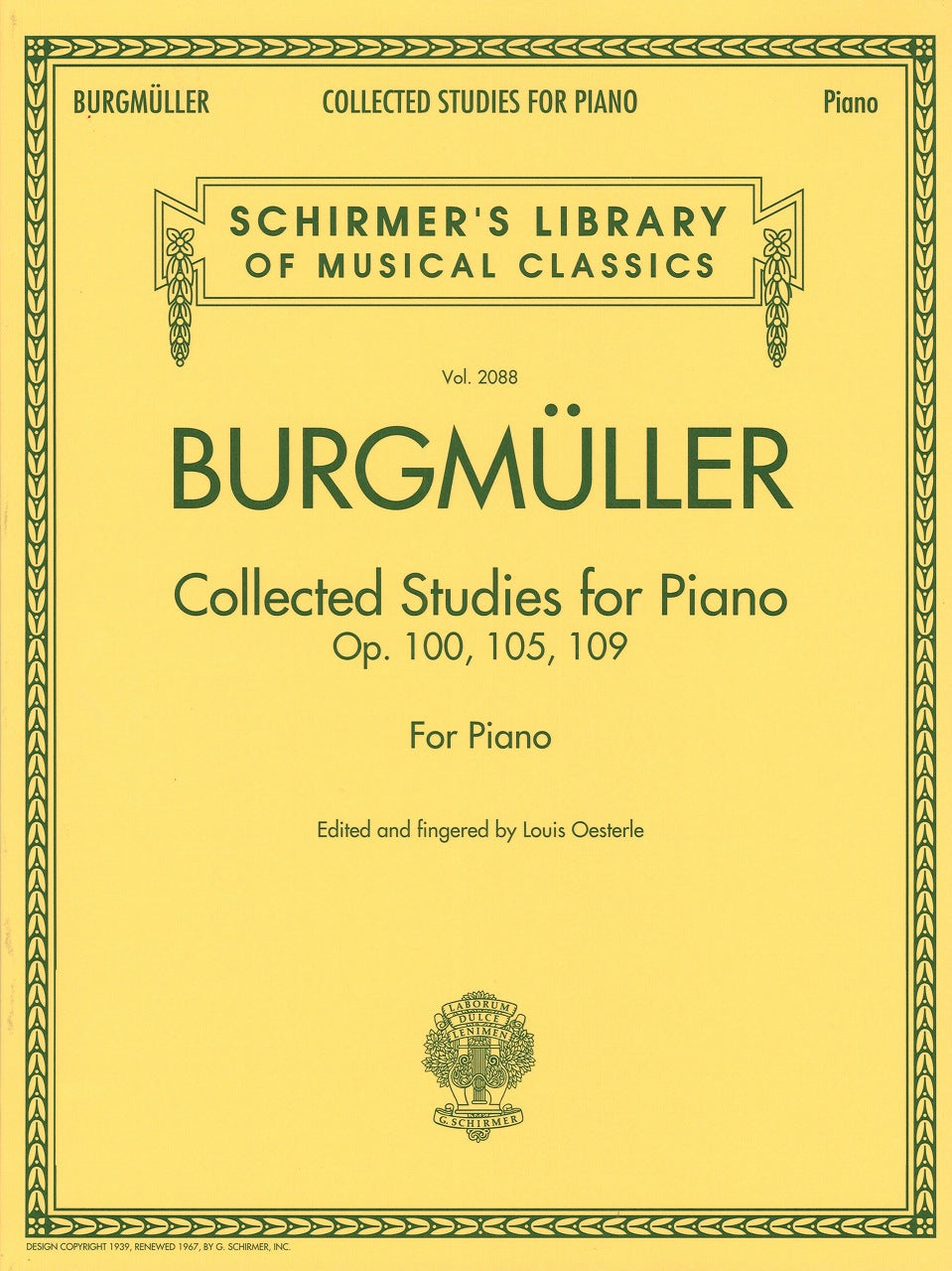 Burgmuller,J.F., Collected Studies (G.Schirmer)