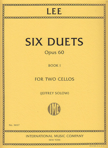 Lee, 6 Duets op. 60, I (2Vc) (Solow) (IMC)