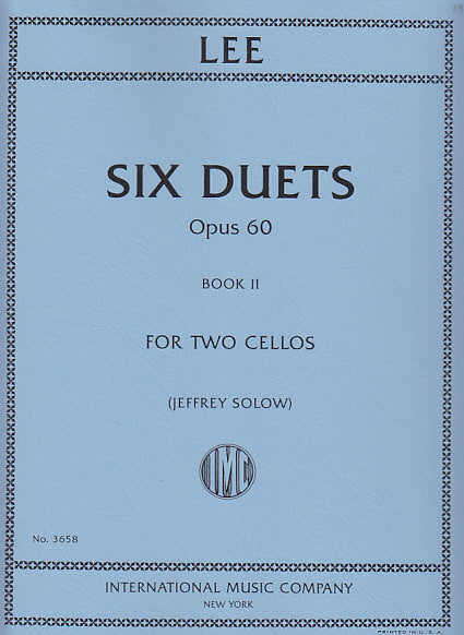 Lee, 6 Duets op. 60, II (2Vc) (Solow) (IMC)