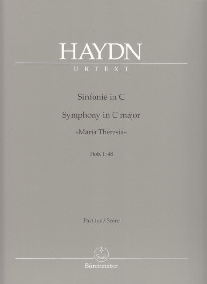 Haydn, Symphony No. 48: Full Score (Barenreiter)