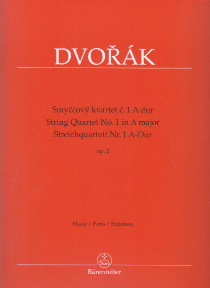 Dvorak, String Quartet No. 1 op. 2 B 8 (Barenreiter)
