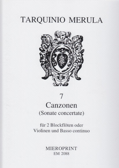 Merula, 7 Canzoni (2Rec/2Vn,Bc) (Mieroprint)