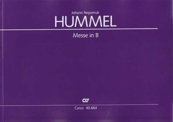 Hummel, Missa op. 77 in Bb (Full Score) (Carus)
