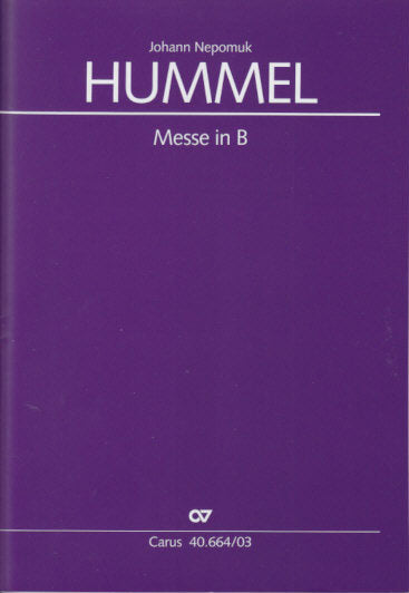 Hummel, Missa op. 77 in Bb (Carus)