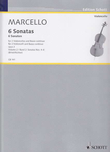 Marcello, Sonatas op. 2/4-6 (2Vc/2VdG,Bc (Schott)