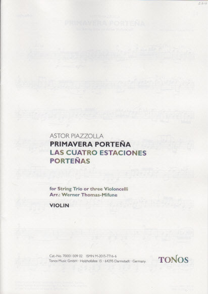 Piazzolla, Primavera portena, Trio (Part (Tonos)