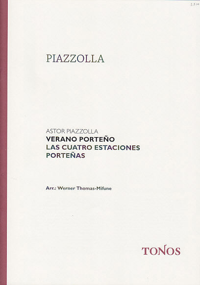 Piazzolla, Verano porteno, Trio (Score) (Tonos)