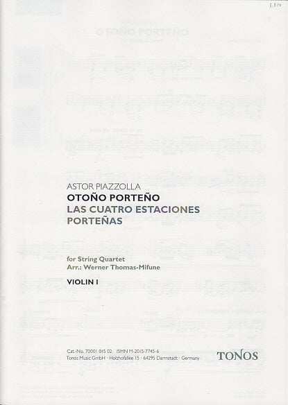 Piazzolla, Otono porteno, Quartet (Parts (Tonos)