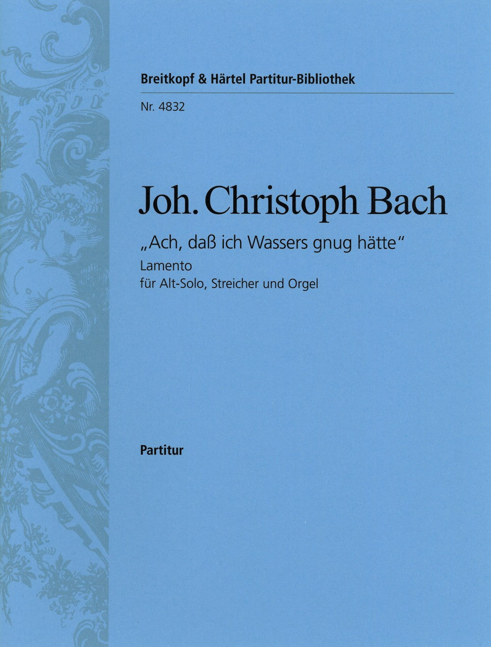 Bach,J.Chr., Ach, dass ich Wassers Score (Breitkopf)