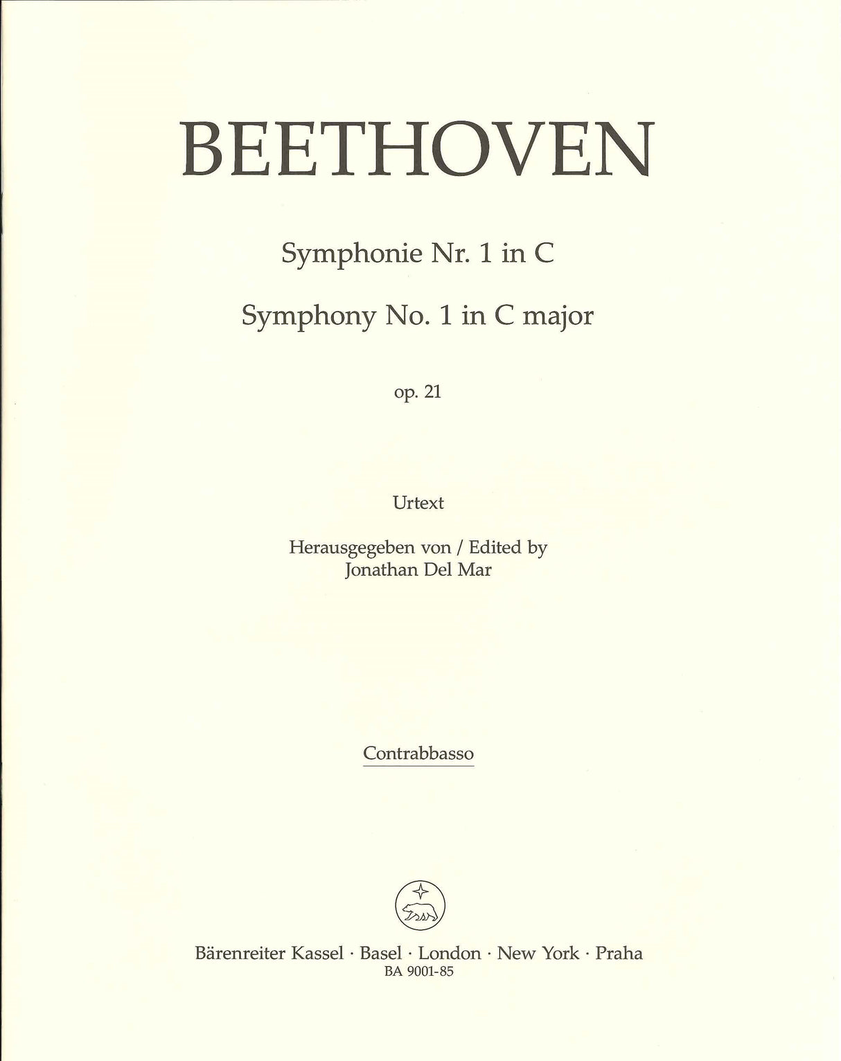 Beethoven, Symphony No. 1: Kontrabass (Barenreiter)