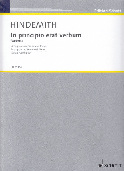 Hindemith, In principio erat verbum (Schott)