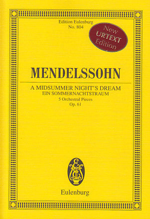 Mendelssohn, Sommernacht..., 5 Pieces (Eulenburg)