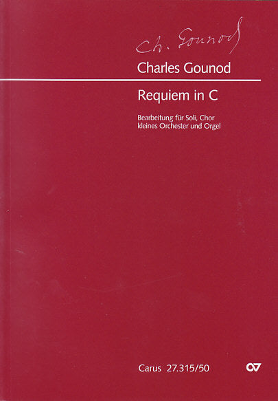 Gounod, Requiem, Small Orch.ver (Score) (Carus)