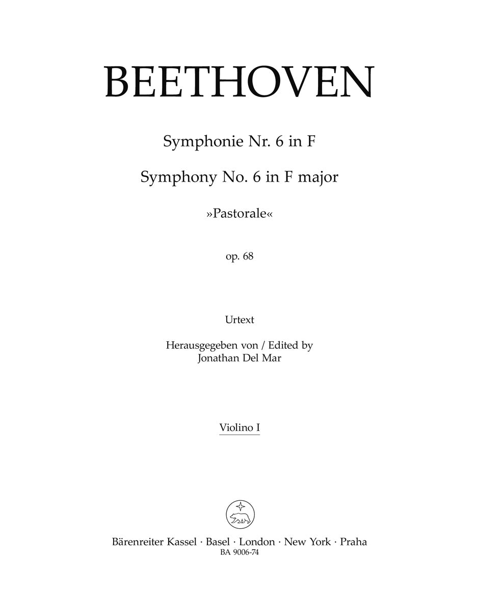 Beethoven, Symphony No. 6 Violin I (Barenreiter)