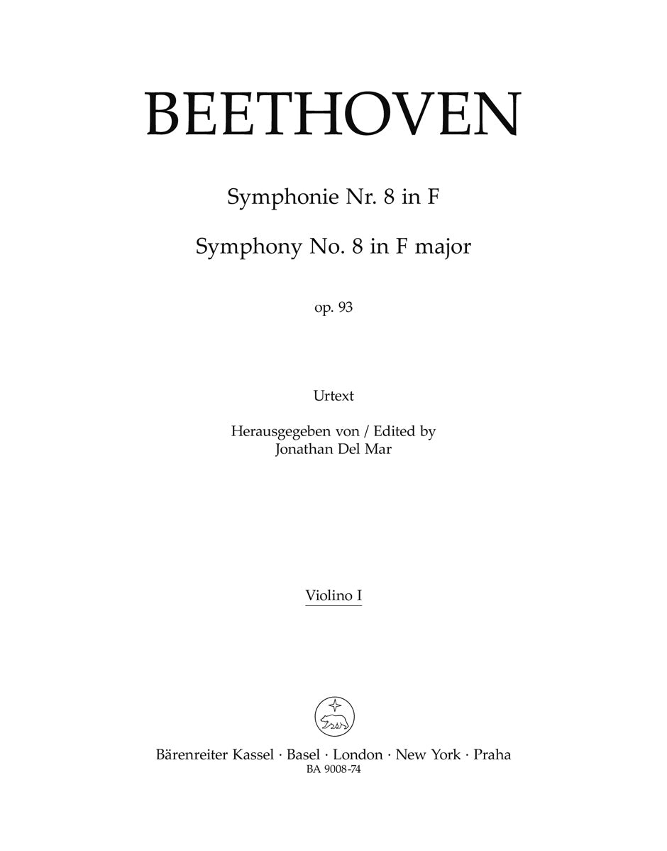 Beethoven, Symphony No. 8 Violin I (Barenreiter)