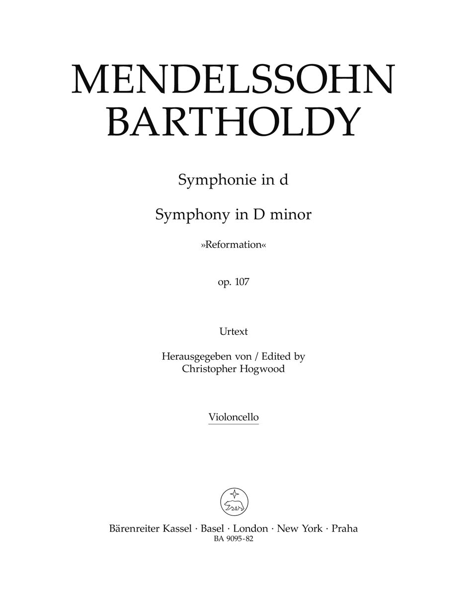 Mendelssohn, Symphony No. 5 Violoncello (Barenreiter)