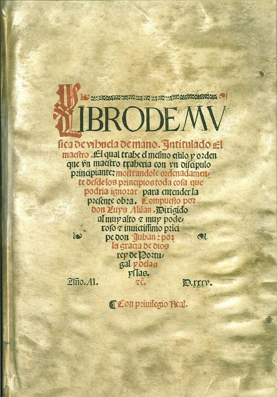 Milan, Libro de musica de vihuela (Sociedad de la Vihuela)