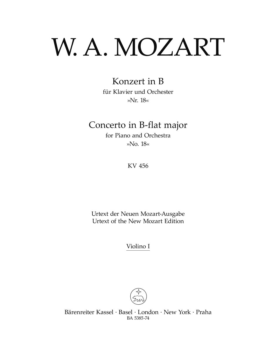 Mozart, Concerto KV 456 in Bb Vn I (Barenreiter)