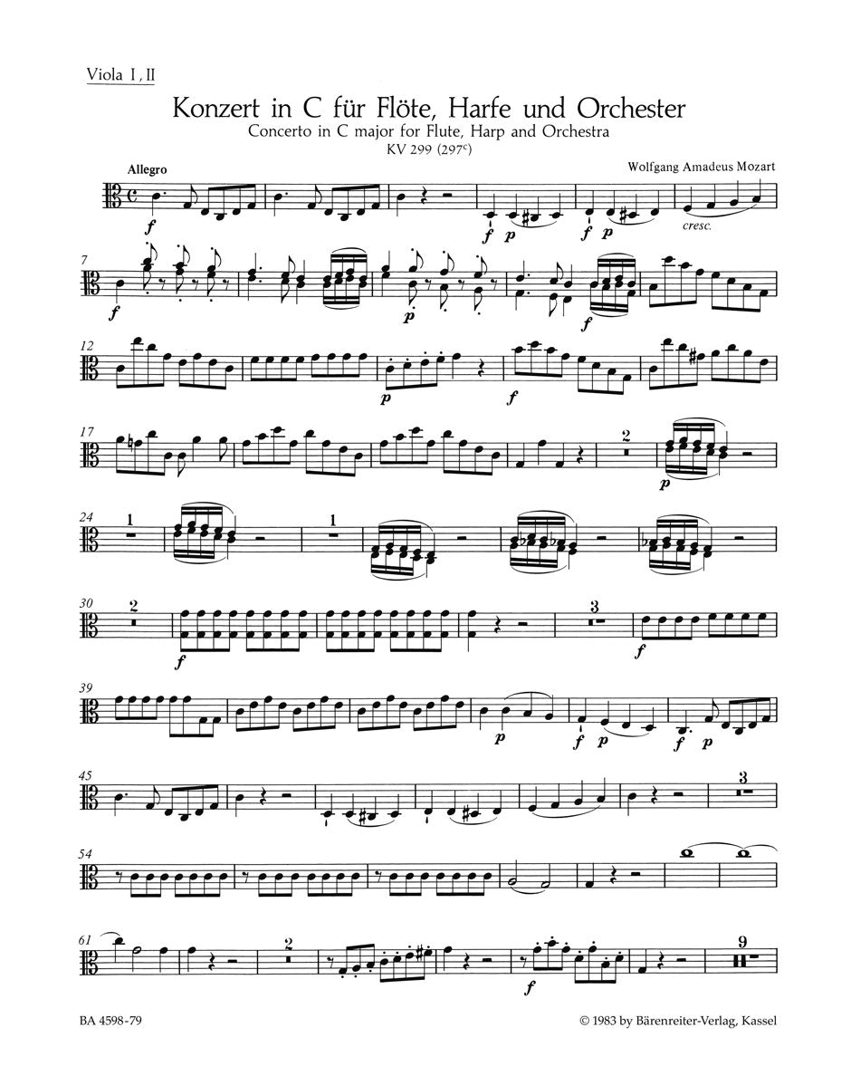 Mozart, Concerto KV 299 Va I/II (Barenreiter)