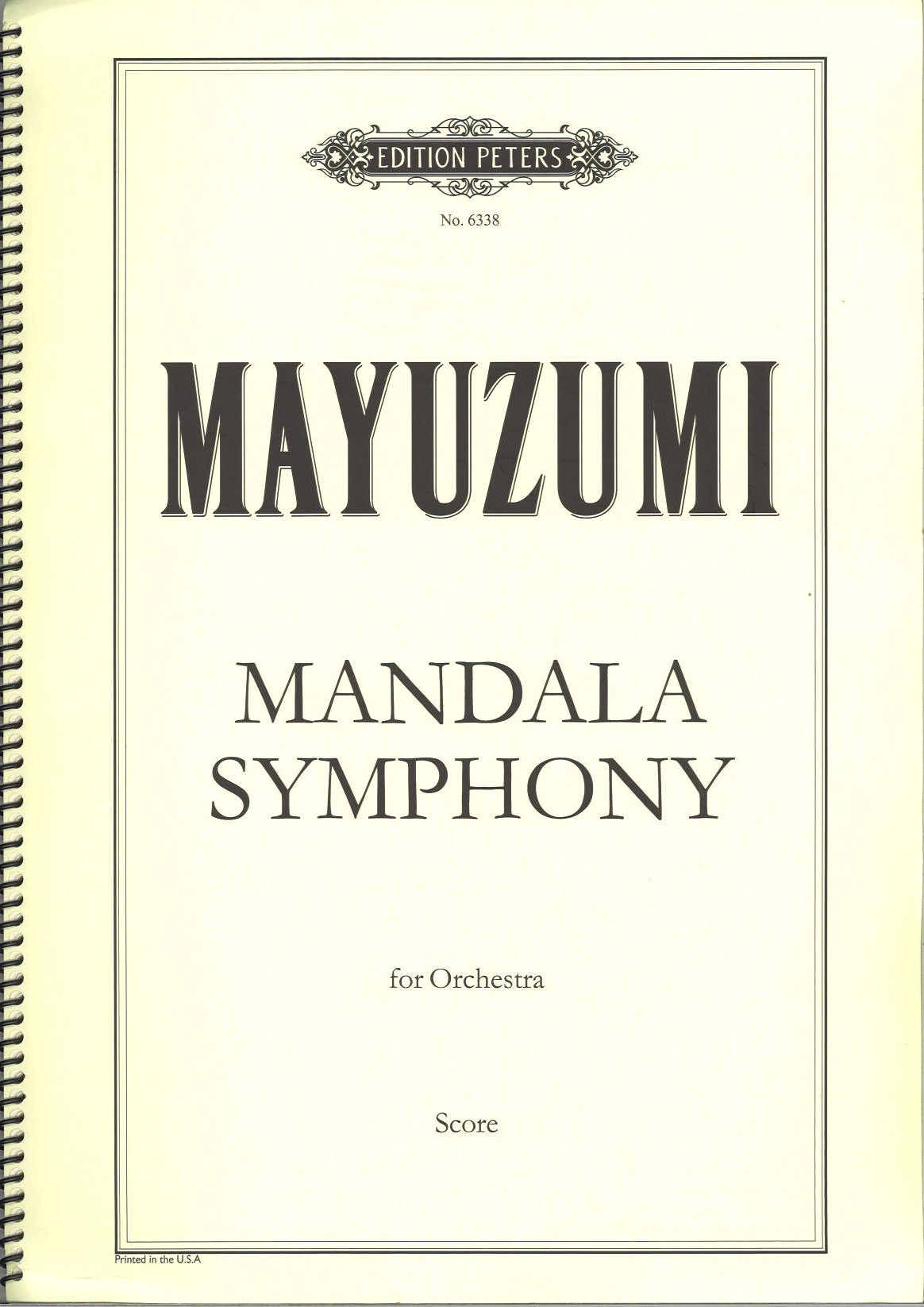 Mayuzumi, Mandala Symphony (Peters)