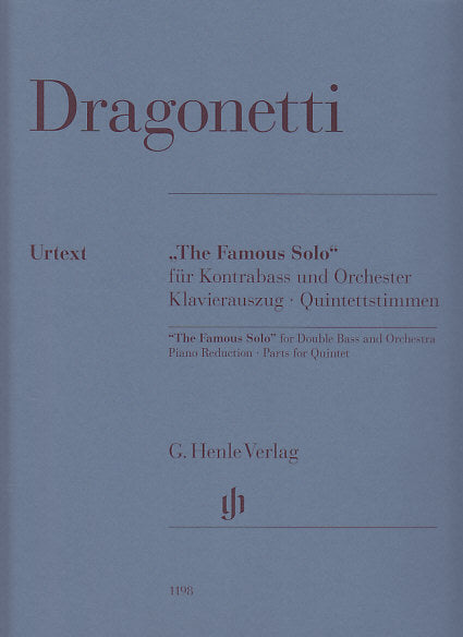 Dragonetti, Famous Solo (CB,Pf; CB,Str) (Henle)