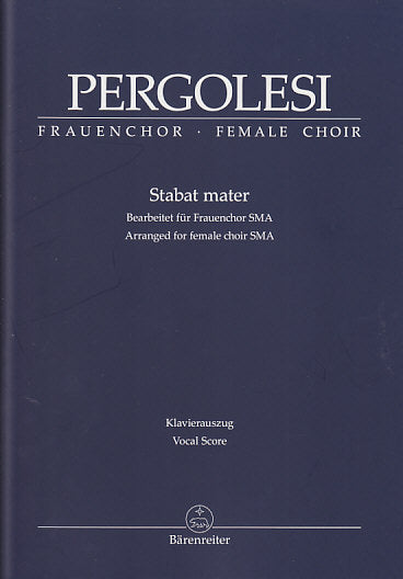 Pergolesi, Stabat mater (Female Choir) (Barenreiter)