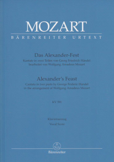 Handel/Mozart, Alexander-Fest KV 591 (Barenreiter)