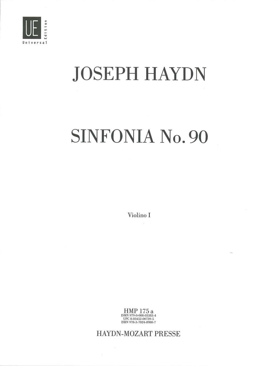 Haydn, Symphony No. 90 Violin I (Haydn-Mozart-Presse/Universal)