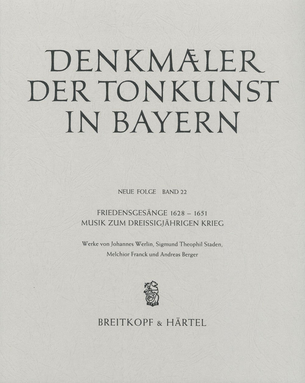 DTB, Neue Folge 22: Friedensgesange (Breitkopf)
