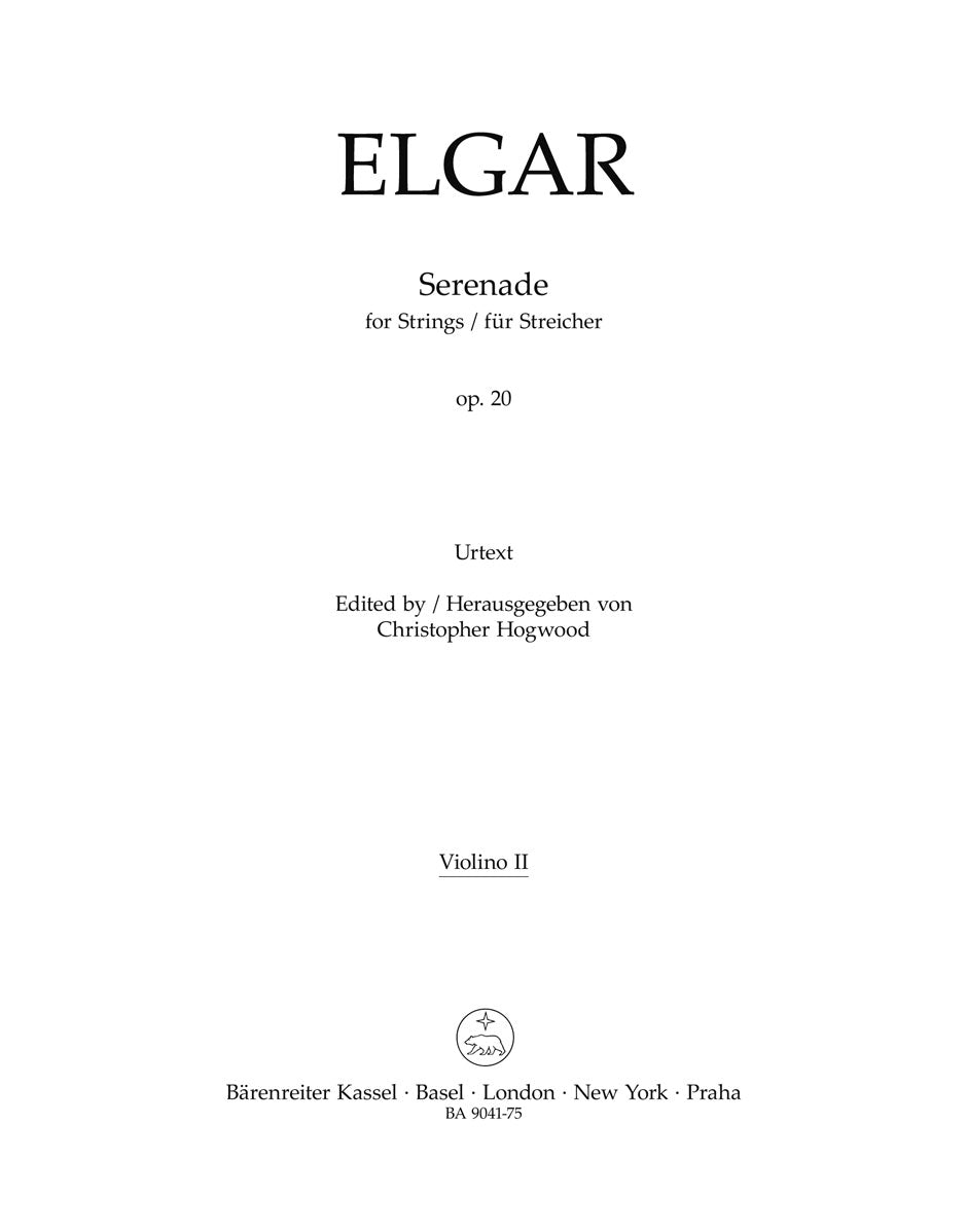 Elgar, Serenade op. 20: Violin II (Barenreiter)