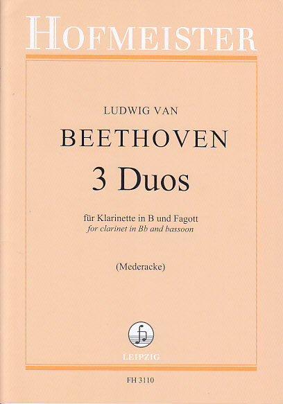 Beethoven, 3 Duos WoO 27 (Cl,Bn) (Hofmeister)