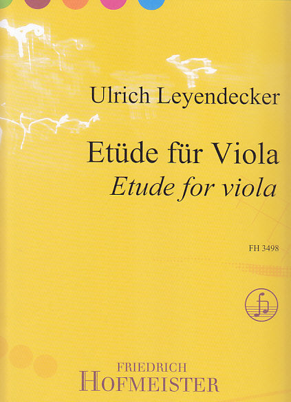 Leyendecker, Etude fur Viola solo (1989) (Hofmeister)