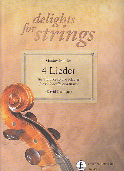 Mahler, 4 Lieder (Vc,Pf) (Geringas) (Hofmeister)