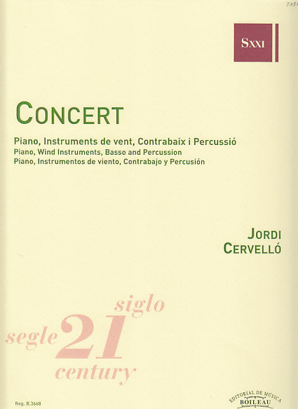 Cervello, Concert (2011) (Pf,Winds) (Boileau)