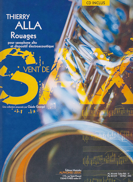 Alla, Rouges (ASax with Elec + CD) (Leduc)