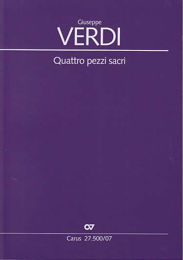 Verdi, 4 Pezzi sacri Study Score (Carus)