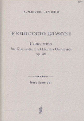 Busoni, Concertino for Clarinet op. 48 (Hoflich)