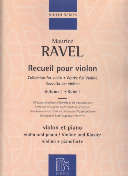 Ravel, Recueil pour violon 1 (Durand)